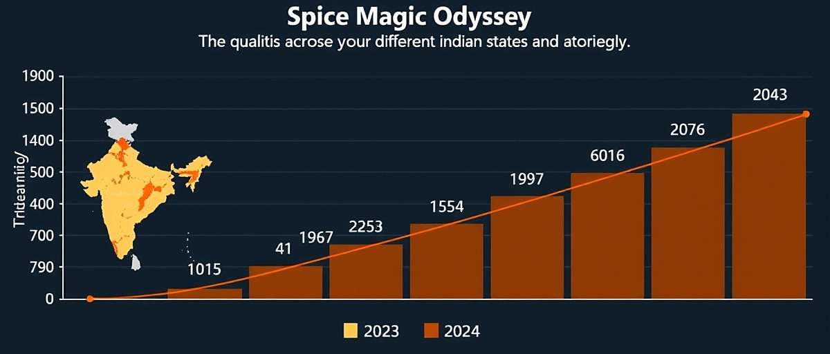 Spice Magic Odyssey download statistics graph showing growth across different Indian states from 2023 to 2024