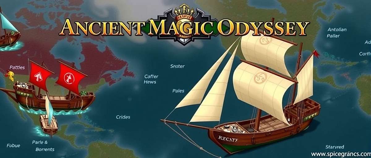 Spice Magic Odyssey upcoming Ancient Trade Routes expansion preview showing historical trading ships and international merchants