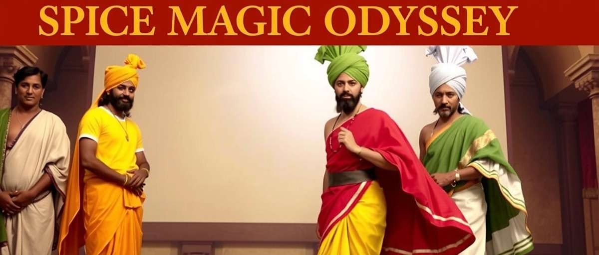 Spice Magic Odyssey showing regional characters in traditional Indian attire from different states